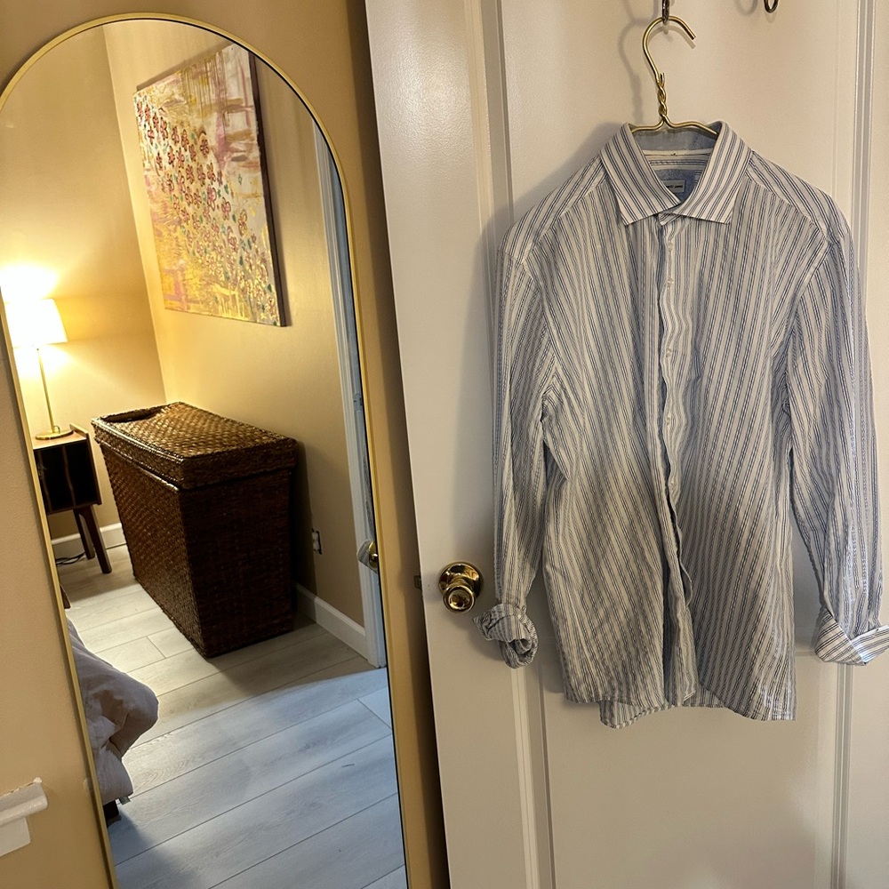 Men's Blue Striped Shirt